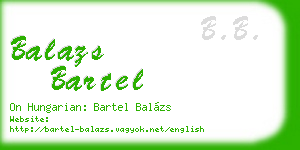 balazs bartel business card
