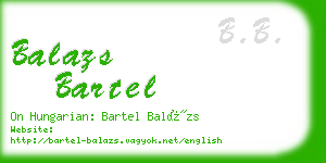 balazs bartel business card